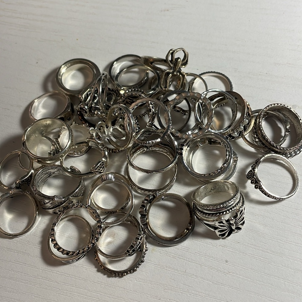 Silver Ring Set - Picture 2 of 2
